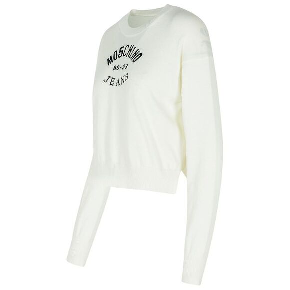 Moschino Jeans White Cotton Sweater Women